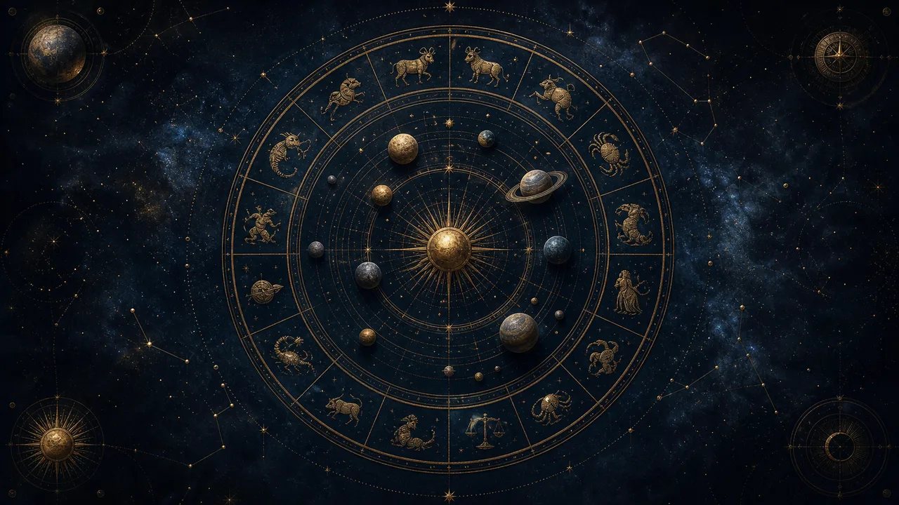 Elegantná astrologická mapa so súhvezdiami