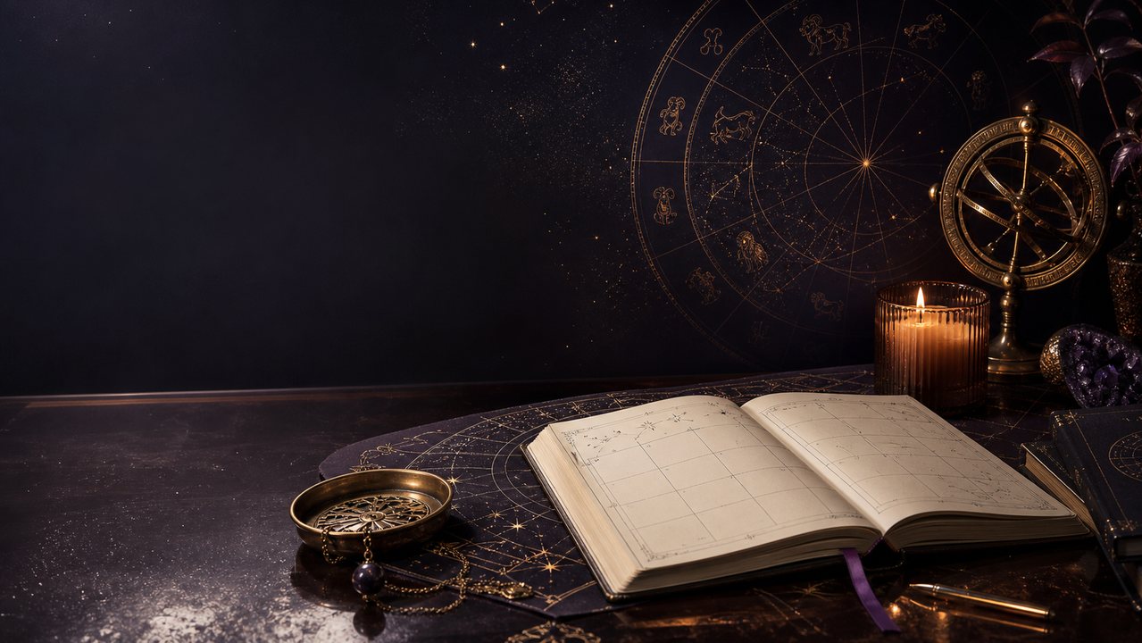 Týždenný horoskop s astrologickou mapou a zápisníkom